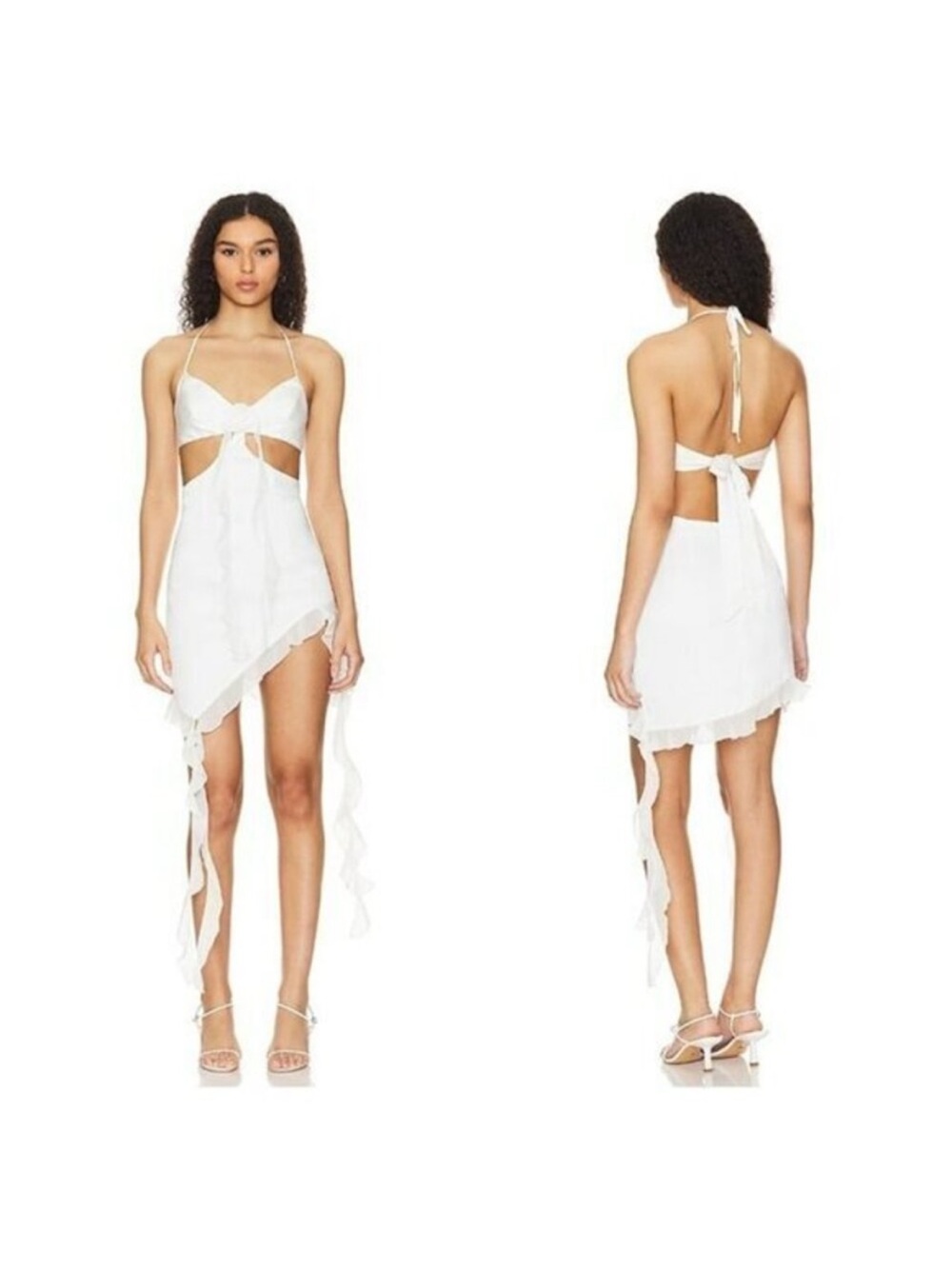 NWT More To Come Revolve Halter Rose Cut Out Mermaid Nur Mini Dress (Flawed)